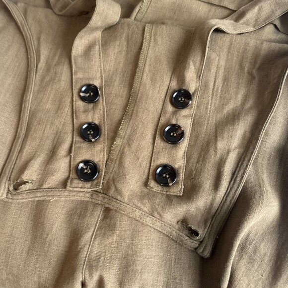 Lulus Overalls Brown Wide Leg Jumper Adjustable Shoulder Straps Women's XS Boho - Picture 5 of 10